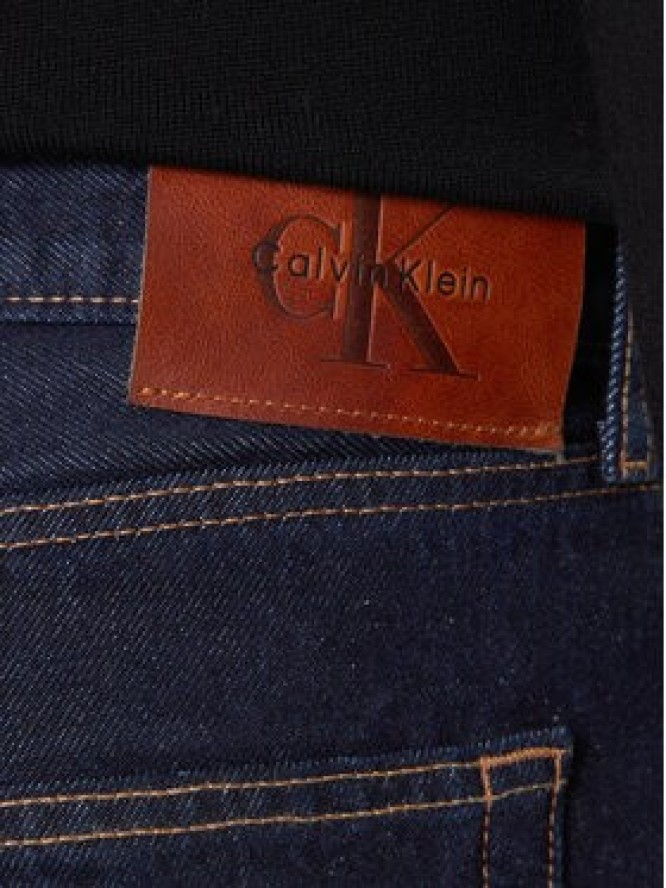 Calvin Klein Jeansy 90's LV04RD713G Granatowy Straight Fit