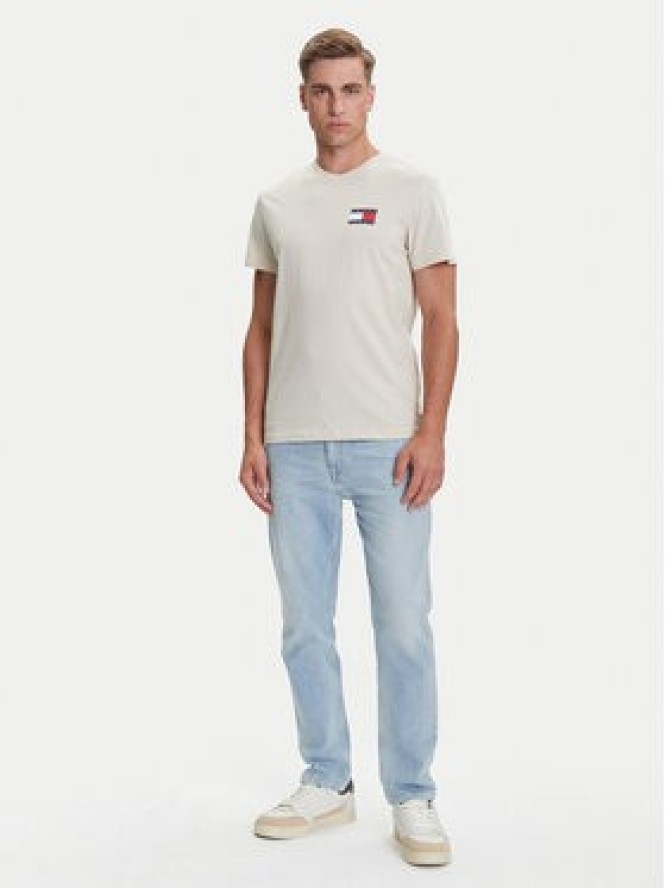Tommy Jeans T-Shirt Essential DM0DM20740 Beżowy Slim Fit