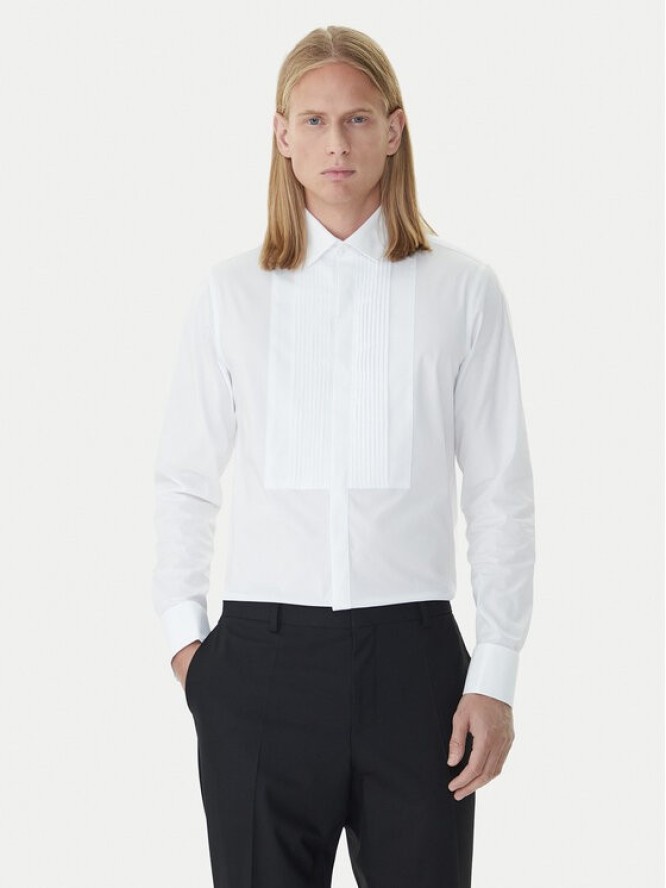 Calvin Klein Koszula LV019EU063 Biały Slim Fit