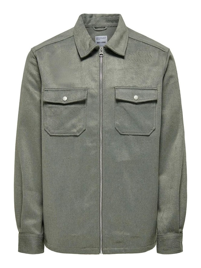 ONLY & SONS Kurtka koszulowa w kolorze zielono-szarym rozmiar: S