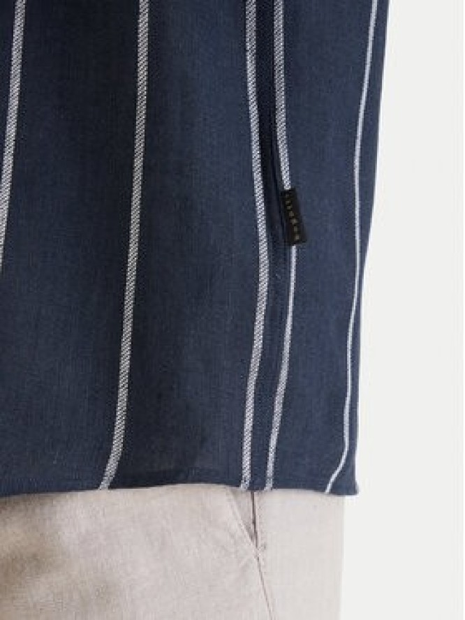 Bugatti Koszula 9550-78954C Granatowy Casual Fit