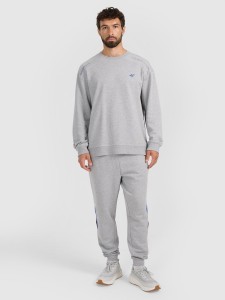 4F Bluza dresowa nierozpinana bez kaptura męska - szara S