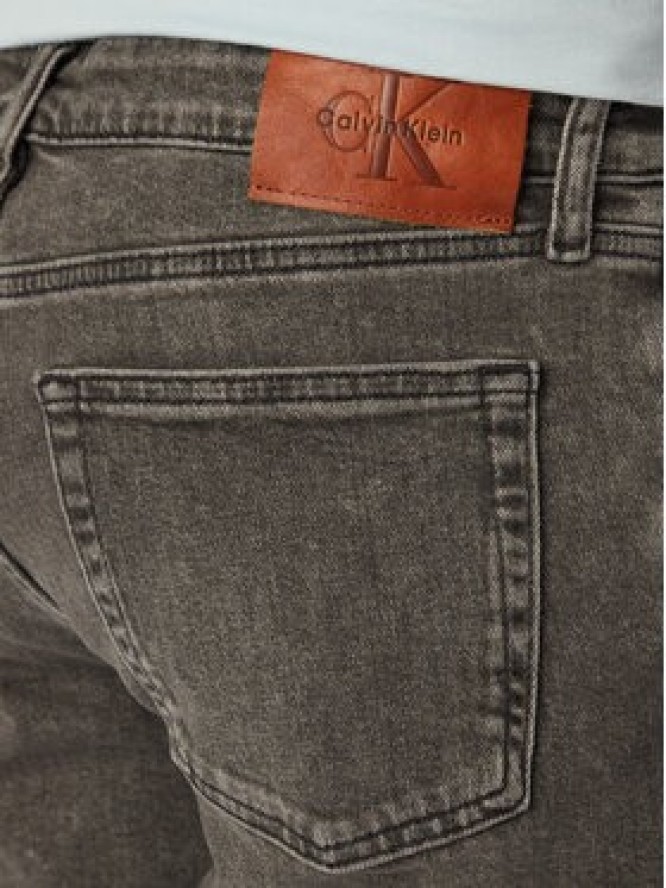 Calvin Klein Jeans Jeansy LV04RG709G Szary ciemny Slim Fit