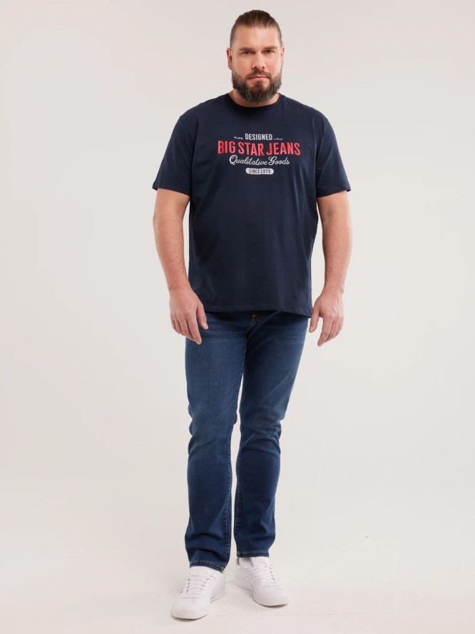 Jeansy męskie dopasowane granatowe Tobias 401