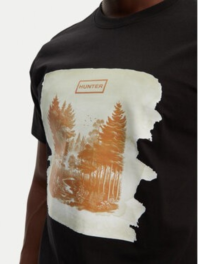 Hunter T-Shirt Duart Graphic HARM0033251 Czarny Regular Fit