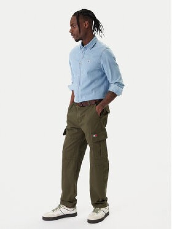 Tommy Jeans Spodnie materiałowe Sonny DM0DM22651 Zielony Slim Fit