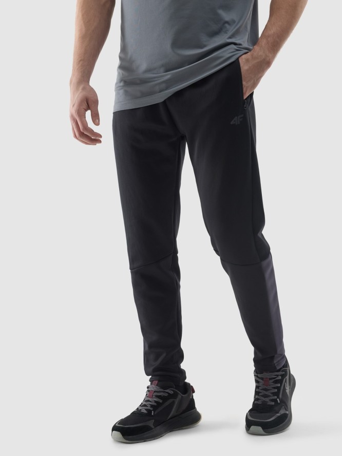 4F Spodnie treningowe szybkoschnące męskie - czarne 3XL