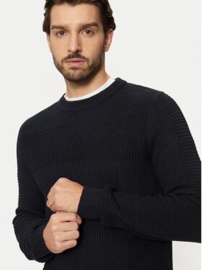 Jack & Jones Sweter Hugo 12258607 Granatowy Regular Fit