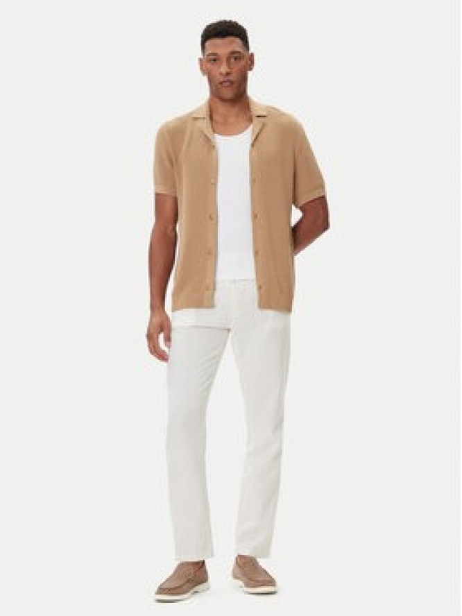 Lindbergh Spodnie materiałowe 30-008003 Biały Tapered Fit