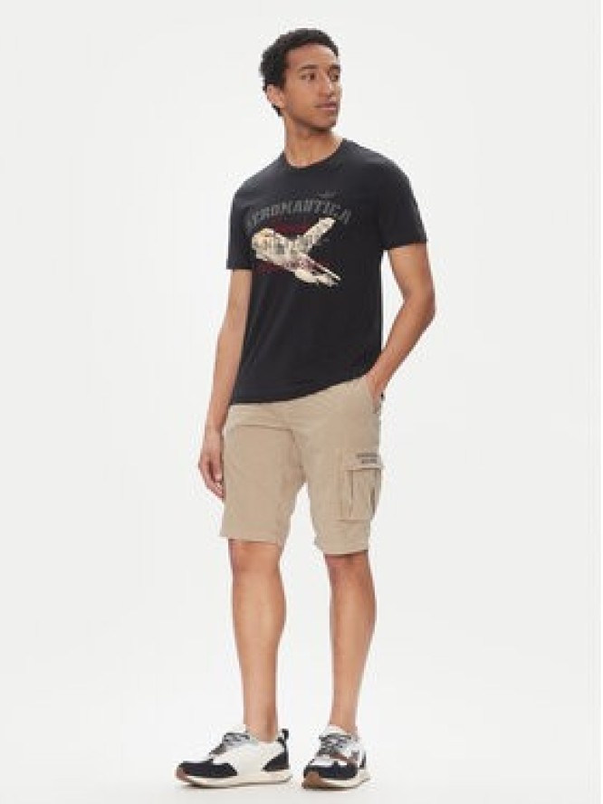 Aeronautica Militare Szorty materiałowe 251BE066CT1122 Beżowy Regular Fit