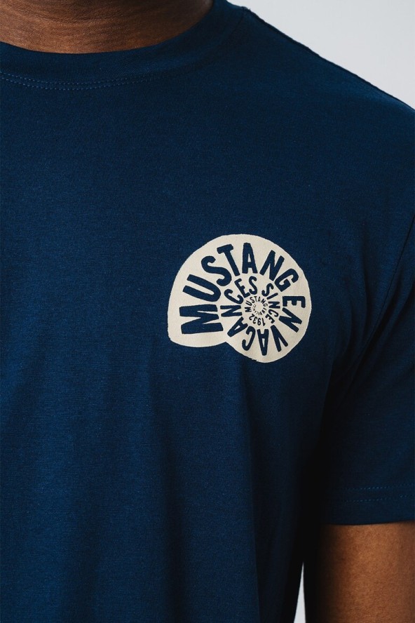 Męski T-Shirt Mustang Style Austin Dress Blues 1016489 5334