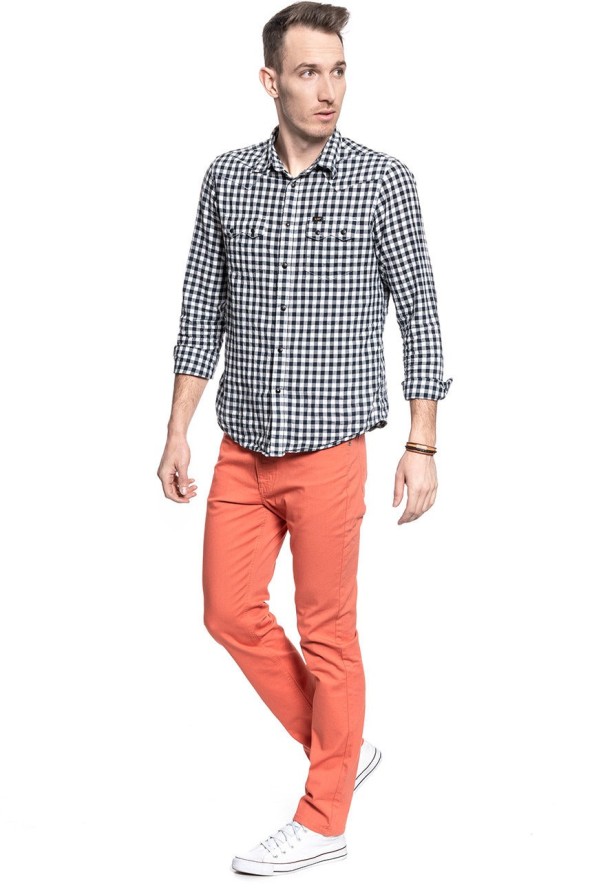 LEE RIDER MĘSKIE SPODNIE MATERIAŁOWE PAPRIKA L701LB22 112117566