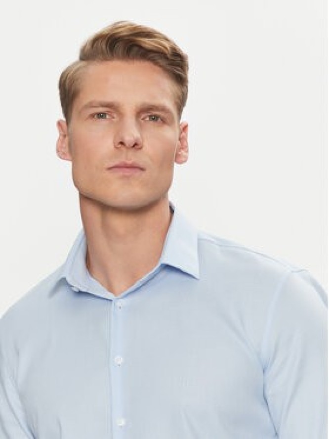 Calvin Klein Koszula Non Iron Tonal Strct Slim Shirt K10K113848 Niebieski Regular Fit