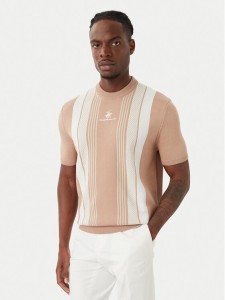 Beverly Hills Polo Club T-Shirt M7611-HR Beżowy ciemny Regular Fit