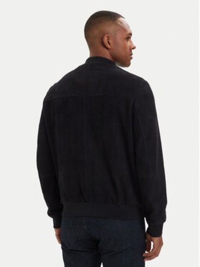 KARL LAGERFELD Kurtka skórzana 555011 562411 Granatowy Regular Fit