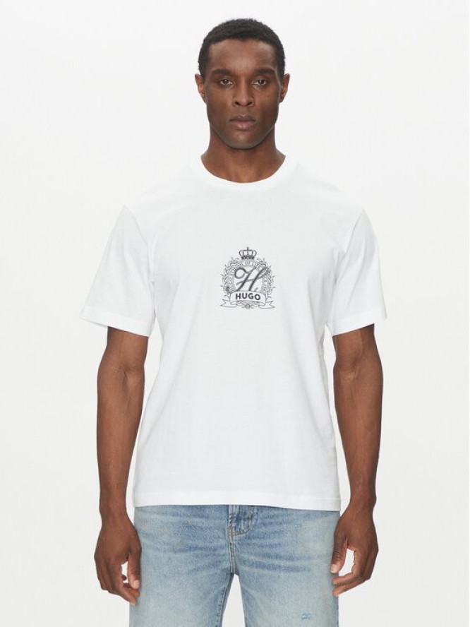 HUGO T-Shirt 50538246 Biały Regular Fit