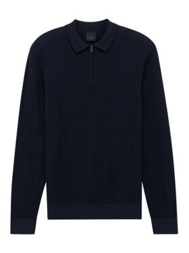 Bugatti Sweter 7100-15532E Granatowy Regular Fit