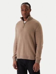 Jack & Jones Sweter Point 12287316 Beżowy Relaxed Fit