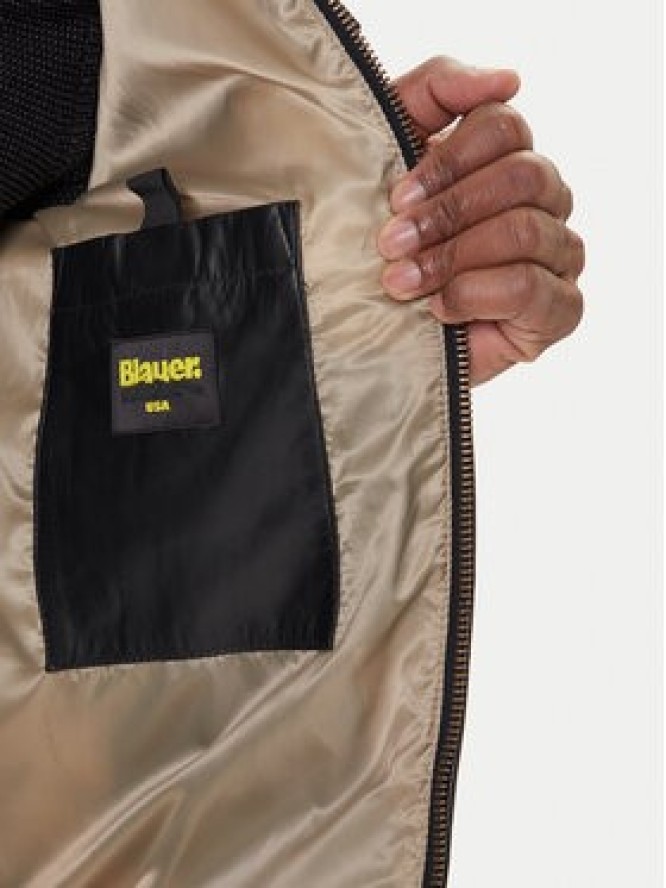 Blauer Kurtka skórzana 25WBLUL01314 007012 Czarny Regular Fit