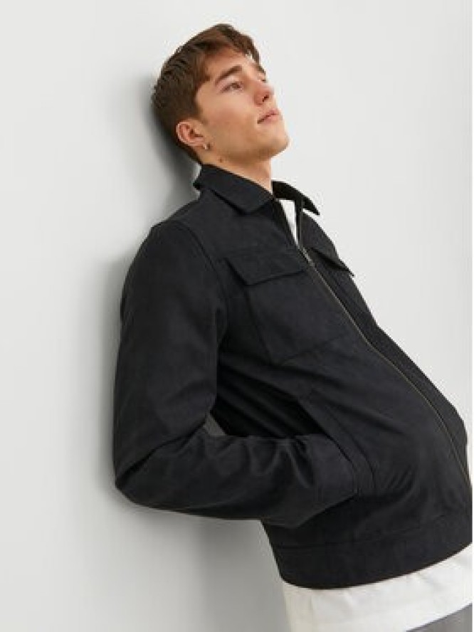 Jack & Jones Kurtka z imitacji skóry 12213082 Czarny Regular Fit