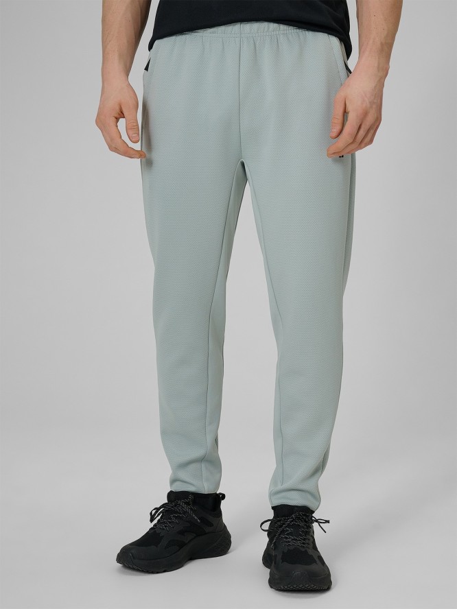 4F Spodnie treningowe szybkoschnące męskie - miętowe XL