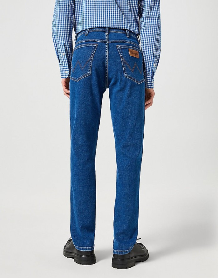 WRANGLER TEXAS SLIM MĘSKIE SPODNIE JEANSOWE JEANSY DŻINSY MIDNIGHT SHADOW 112358223 W12S017436