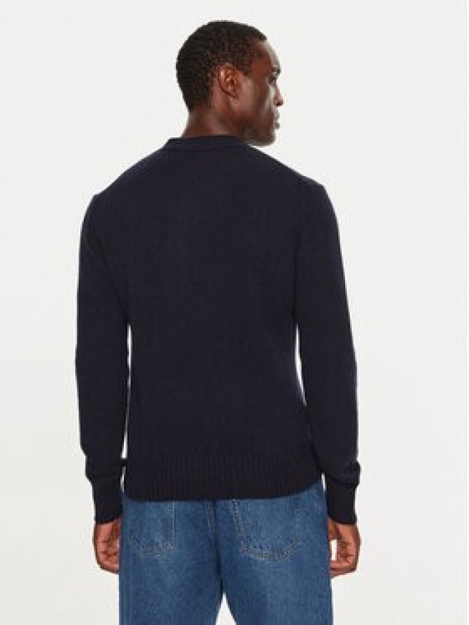 AMI Paris Sweter HKS057.005 Granatowy Regular Fit