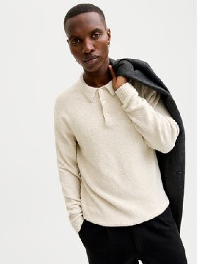 Jack & Jones Sweter Maverick 12286144 Beżowy Regular Fit