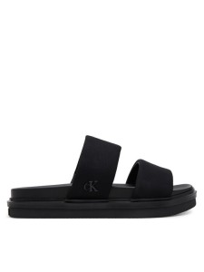 Calvin Klein Jeans Klapki Flat Molded Dbl Bar Sandal Cv YM0YM01222 Czarny