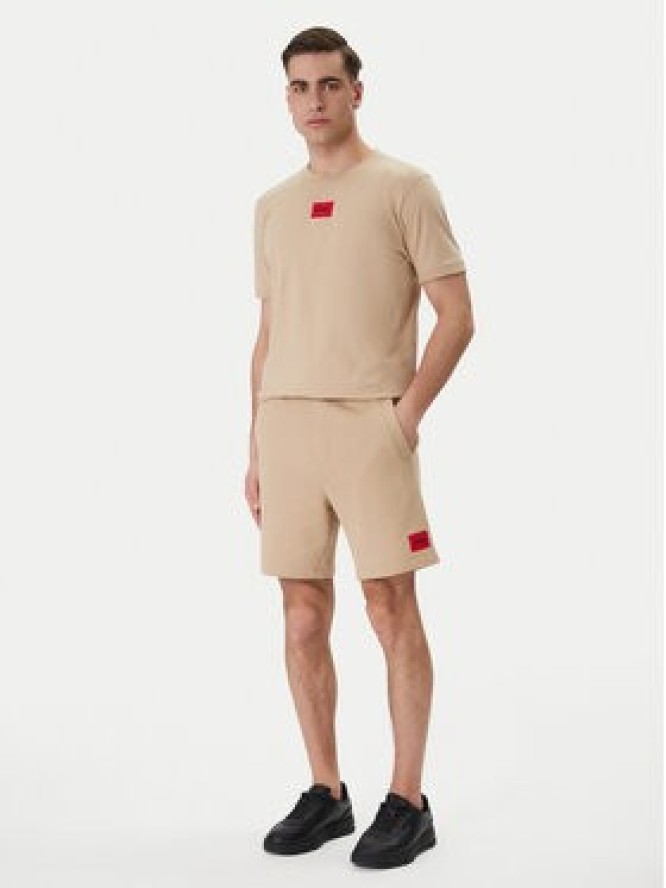 HUGO T-Shirt Diragolino212 50447978 Beżowy Regular Fit