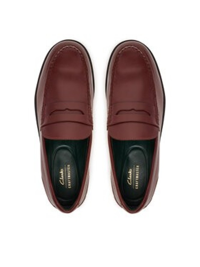 Clarks Mokasyny CraftJames Lo 26183358 Bordowy