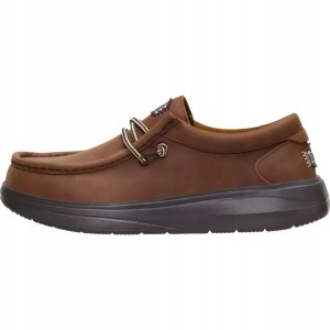 HeyDude Męskie Buty Mokasyny Wsuwane Zamszowe Wally Comf Grain Leather 47