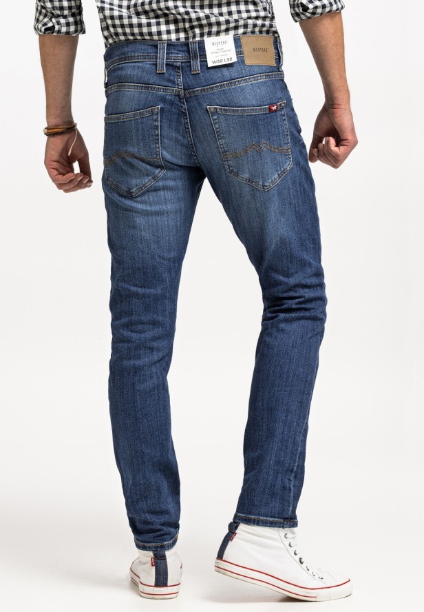 MUSTANG OREGON TAPERED MĘSKIE SPODNIE JEANSOWE JEANSY DŻINSY DENIM BLUE 1014041 5000 883