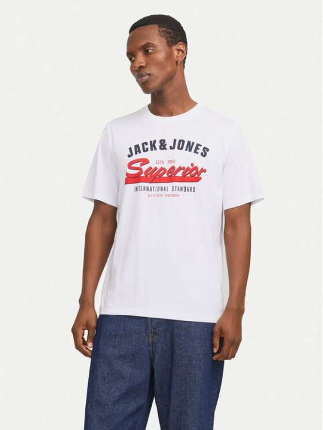 Jack & Jones T-Shirt Logo 12268267 Biały Standard Fit