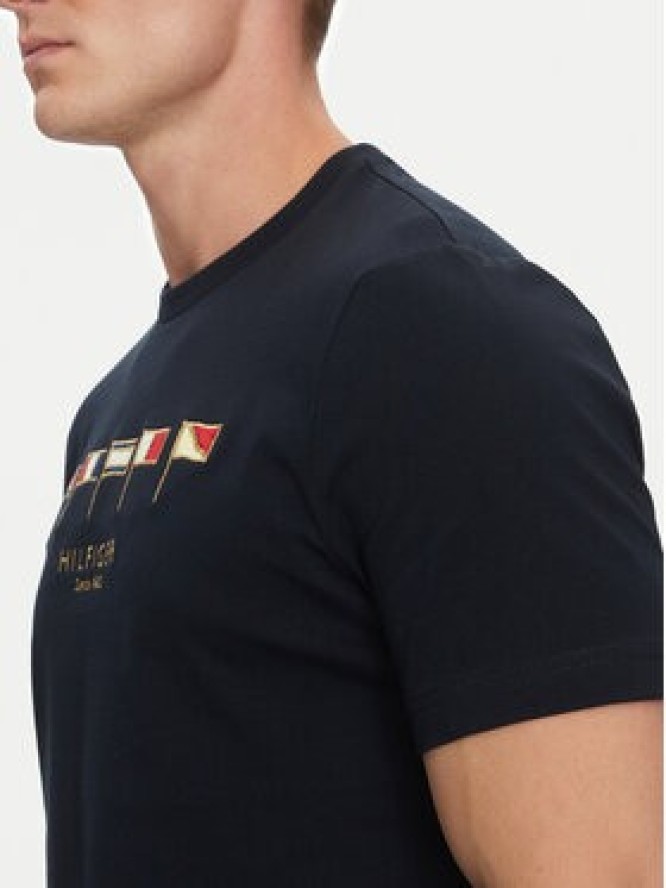 Tommy Hilfiger T-Shirt Multi Flags MW0MW38616 Granatowy Regular Fit