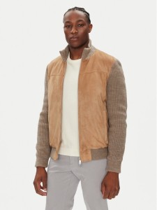 Milestone Kurtka skórzana MSNicolas 531628 60690 Beżowy Regular Fit