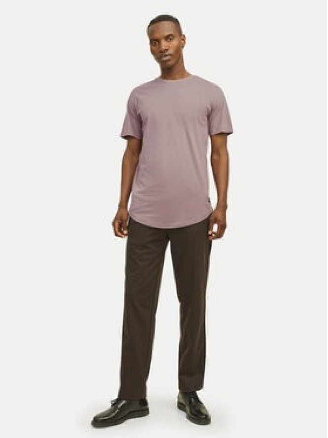 Jack & Jones T-Shirt Jjenoa 12113648 Różowy Long Line Fit