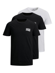 Jack & Jones Komplet t-shirtów Corp Logo 12191762 Czarny Slim Fit