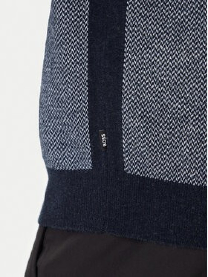 BOSS Sweter H-Hettore 50549976 Granatowy Regular Fit
