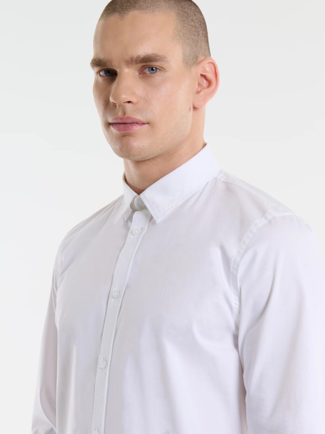 Koszula męska slim biała Nissip 101
