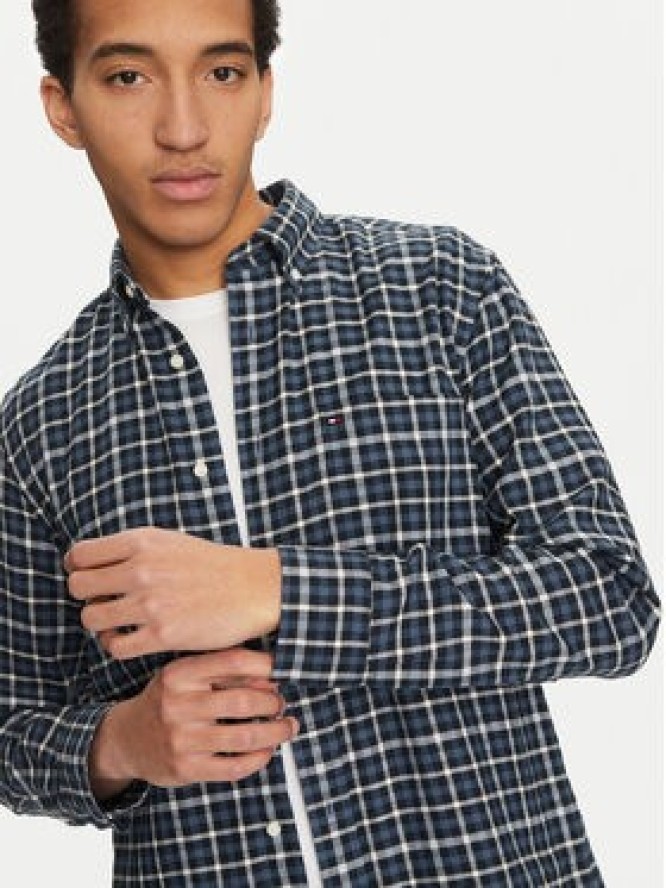 Tommy Hilfiger Koszula Gingham MW0MW37573 Granatowy Regular Fit