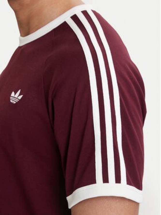 adidas T-Shirt 3-Stripes KQ9639 Bordowy Regular Fit