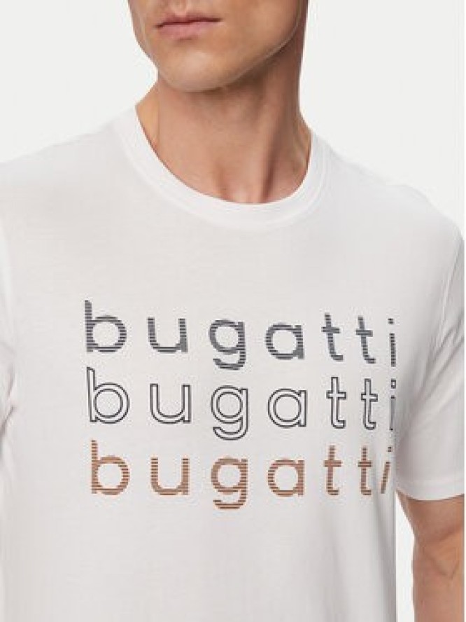 Bugatti T-Shirt 8350-15042E Biały Regular Fit