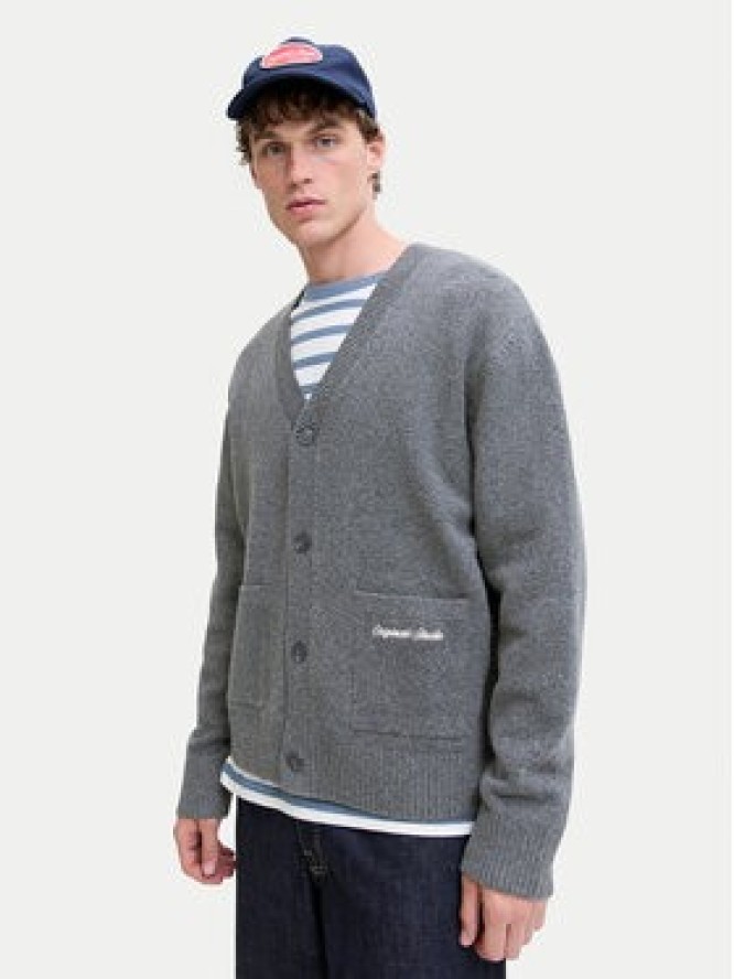 Jack & Jones Kardigan Norrebro 12282732 Szary Loose Fit