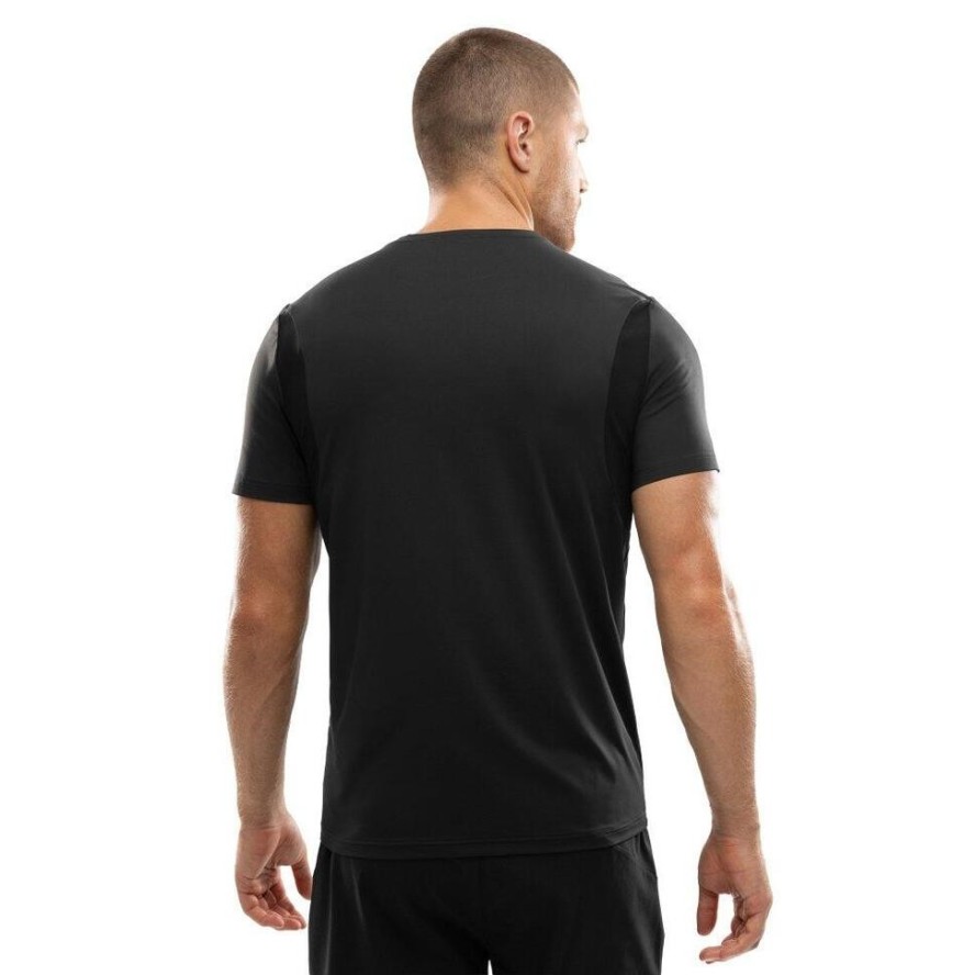 Męska koszulka do biegania z krótkim rękawem Fitness Siroko Gate Black