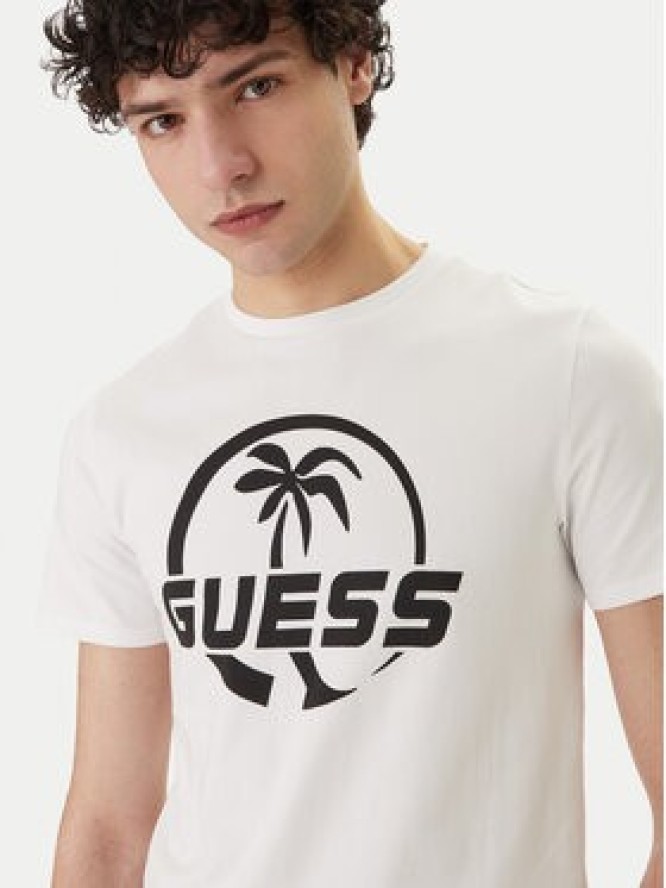 Guess T-Shirt F6GI00 J1314 Biały Slim Fit