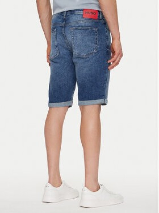 HUGO Szorty jeansowe 50537719 Niebieski Slim Fit