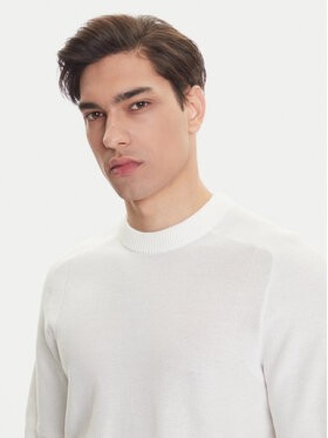 BOSS Sweter Kencel 50545678 Biały Regular Fit