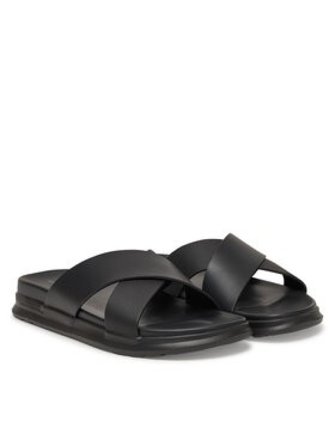 Tommy Hilfiger Klapki D Density Hilfiger Lth Cc Sand FM0FM05358 Czarny