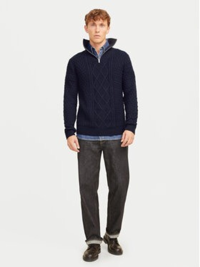 Jack & Jones Sweter Blunorth 12261780 Granatowy Regular Fit